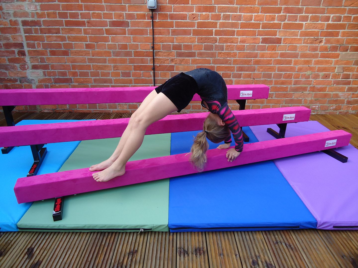 'EXTRALOW' BEGINNER GYMNASTIC GYM BALANCE BEAM 10FT LONG 4" HIGH